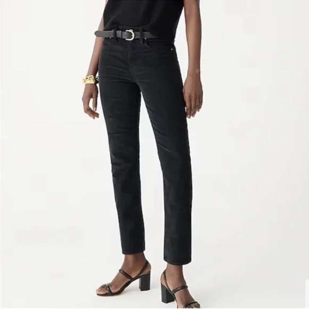 J. Crew Vintage Slim Straight Black Corduroy Pants Women's Size 29 Preppy Office